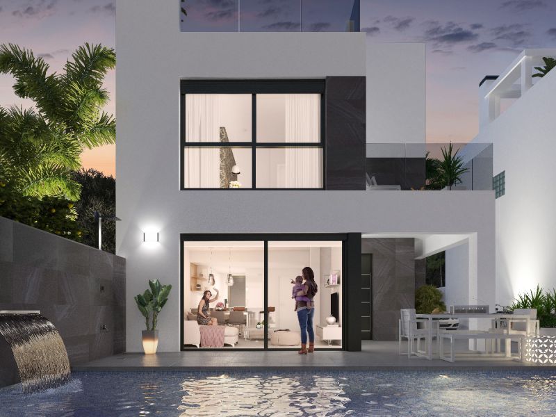 omakotitalo (Villa) - Uusi Rakentaminen - Orihuela Costa - Punta Prima